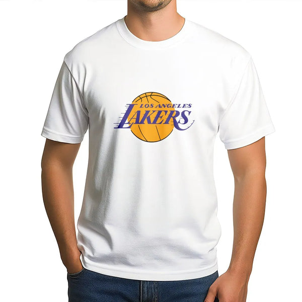 Los Angeles Lakers Basketball T-Shirt | Official Team Logo Graphic Tee | 100% Breathable Cotton | Premium NBA Fan Apparel for