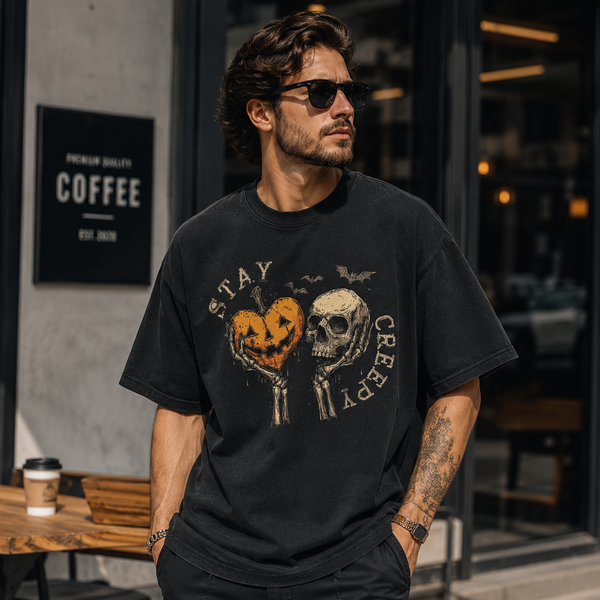 Stay Creepy - Skeletal Hands, Carved Heart, Quiet Darkness - lifestyle