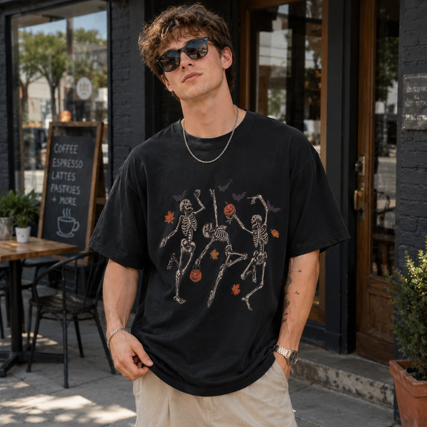 Bone Rhythm - Dancing Skeletons in Autumn Movement - lifestyle