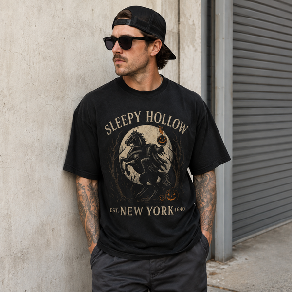 Sleepy Hollow - Moonlit Rider Graphic Streetwear Tee - lifestyle