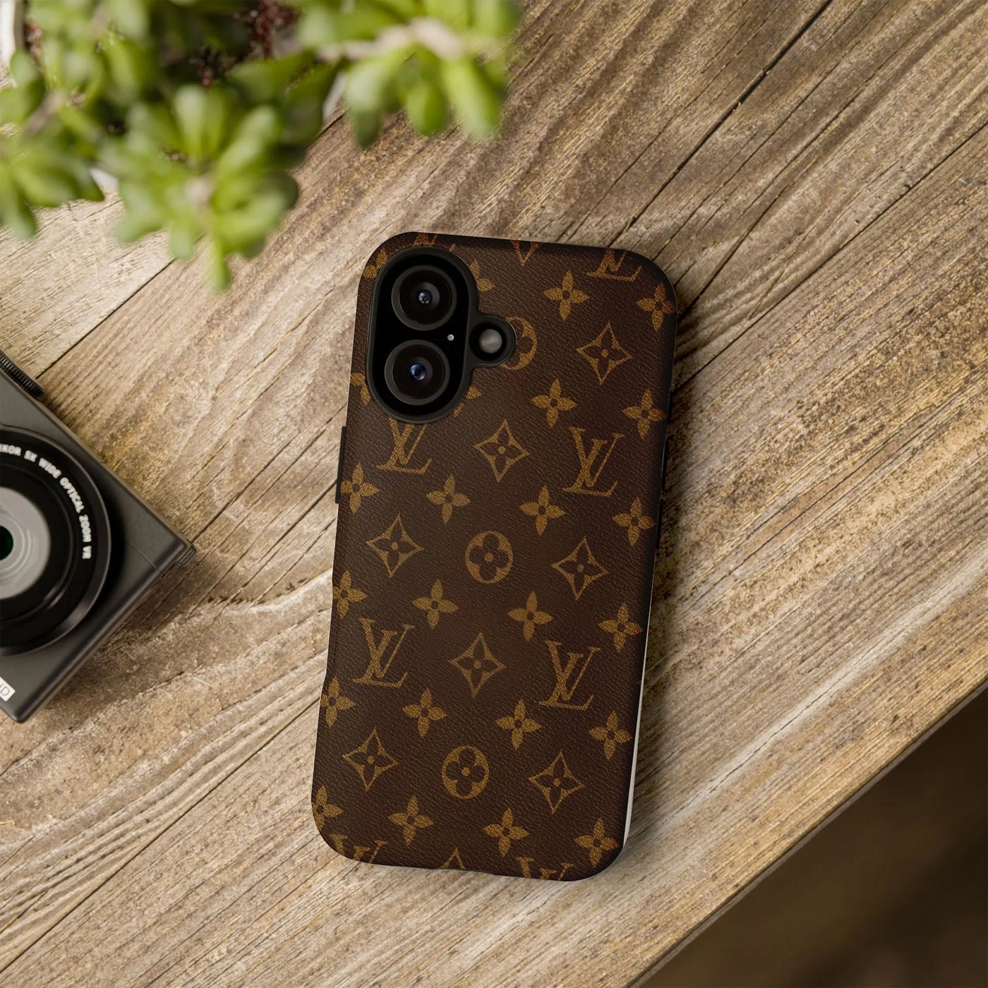 Luxury Monogram Pattern Phone Case | Dual-Layer Shockproof Design | Polycarbonate & TPU Shell | Premium Protective Cover for 