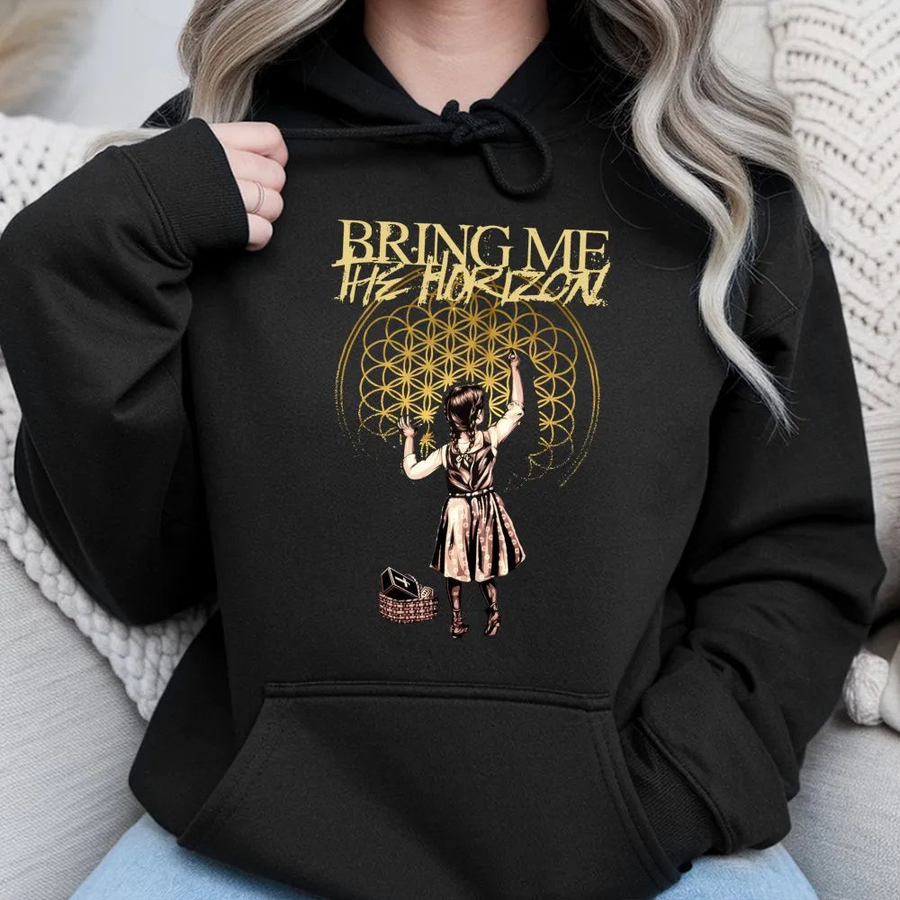 Bring Me The Horizon Hoodie | Sempiternal Flower of Life Graphic | Premium Cotton Blend | Alternative Rock Band Merch Gift fo