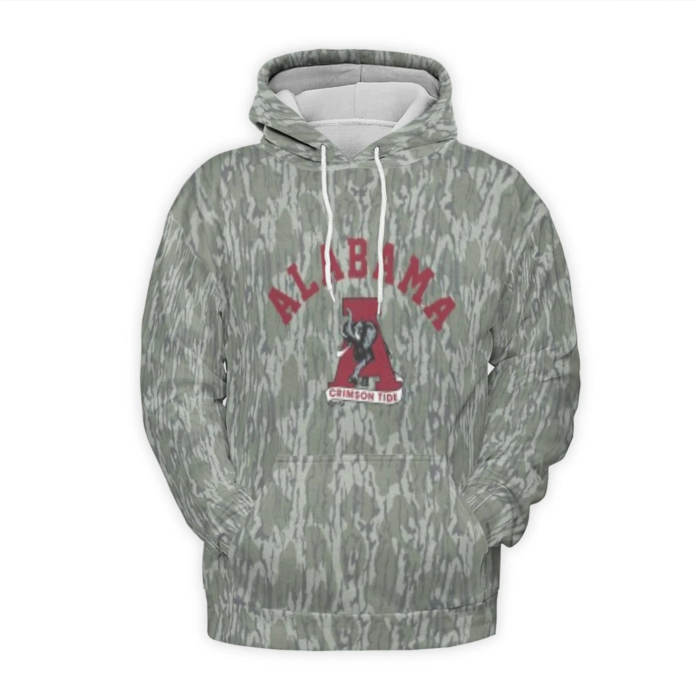 Alabama Crimson Tide Hoodie | Realtree Camouflage 3D Print | Premium Polyester Fleece | Unisex Football Fan Gift