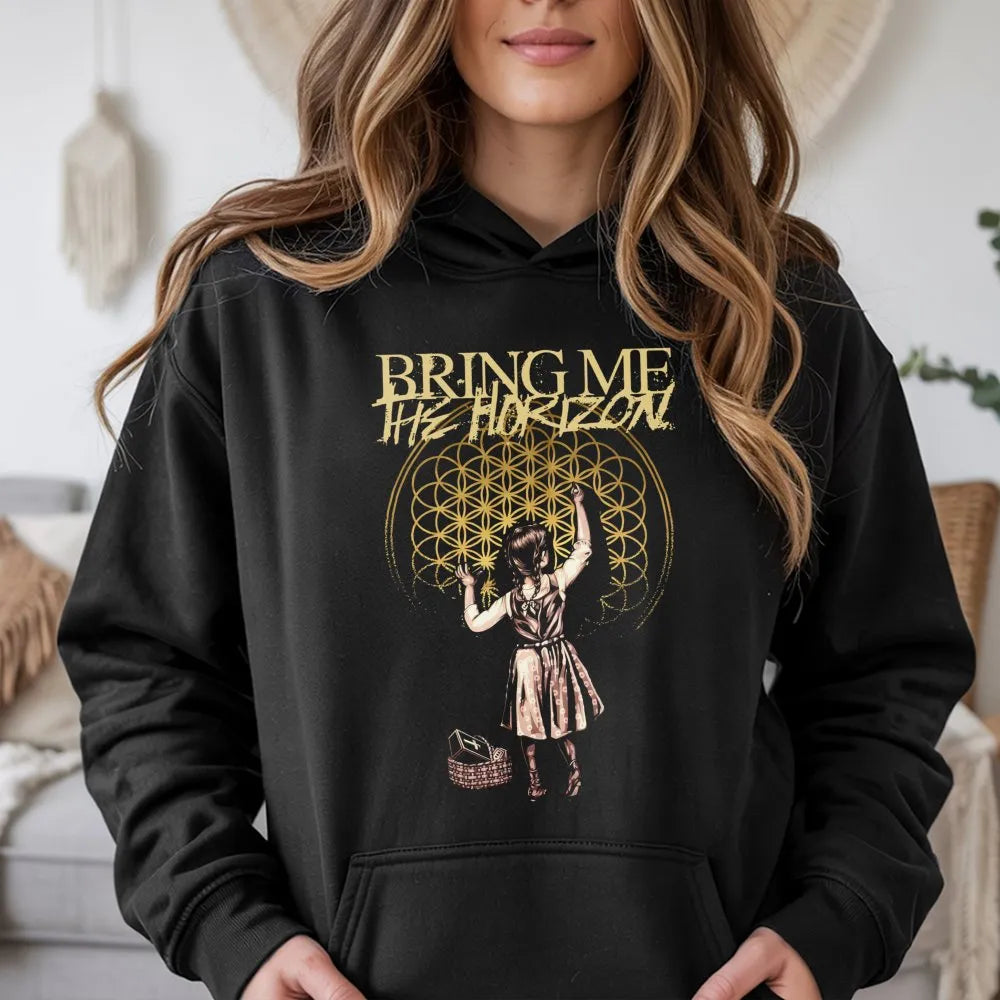 Bring Me The Horizon Hoodie | Sempiternal Flower of Life Graphic | Premium Cotton Blend | Alternative Rock Band Merch Gift fo