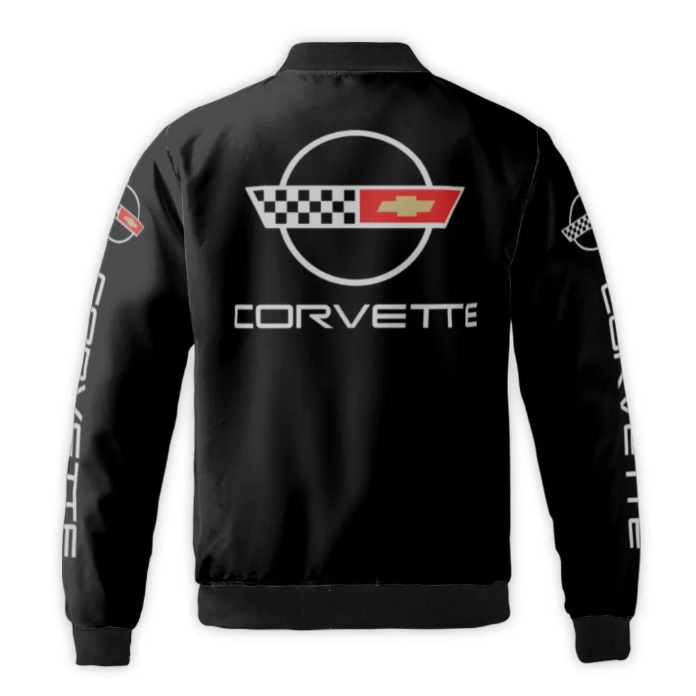 Corvette C4 Logo Bomber Jacket | Classic Automotive Streetwear | Durable Nylon Shell | Premium Gift for Chevy Car Enthusiasts