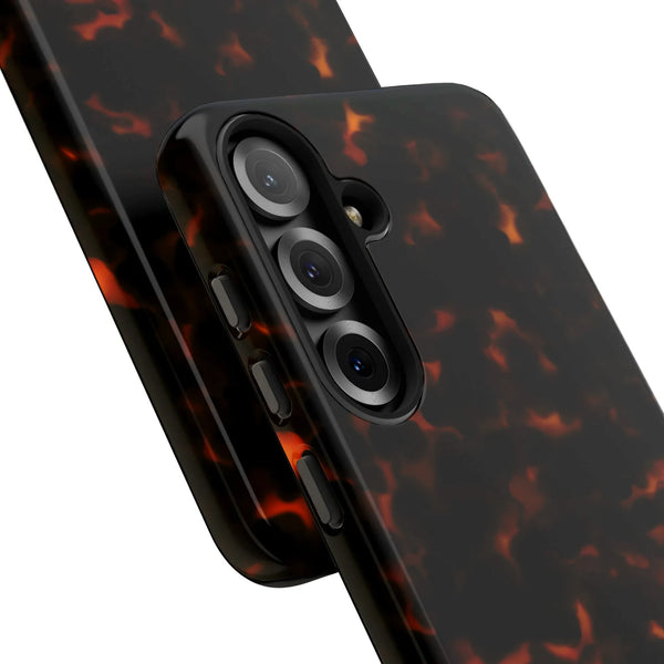 Tortoiseshell Samsung Galaxy Case | Classic Tortoise Pattern Hard Cover | Dual-Layer Polycarbonate | Premium Protective Phone