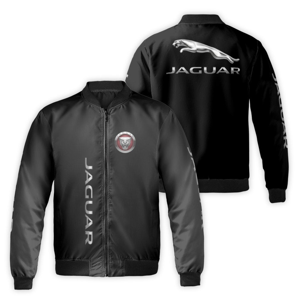 Jaguar Bomber Jacket | Luxury Motorsport Streetwear | Durable Nylon Shell | Gift For Car Enthusiasts And Drivers
