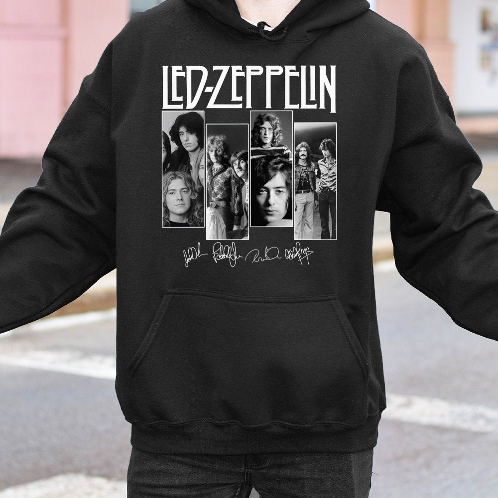 Led Zeppelin Rock Band Hoodie | Iconic 70s Music Graphic Sweatshirt | Premium Cotton Blend | Vintage Style Concert Gift for C