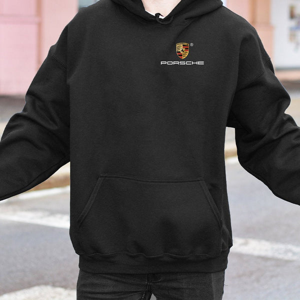 Luxury Sports Car Brand Hoodie | Minimalist Logo Graphic Print | Premium Cotton-Poly Blend | Unisex Gift for Car Enthusiasts 