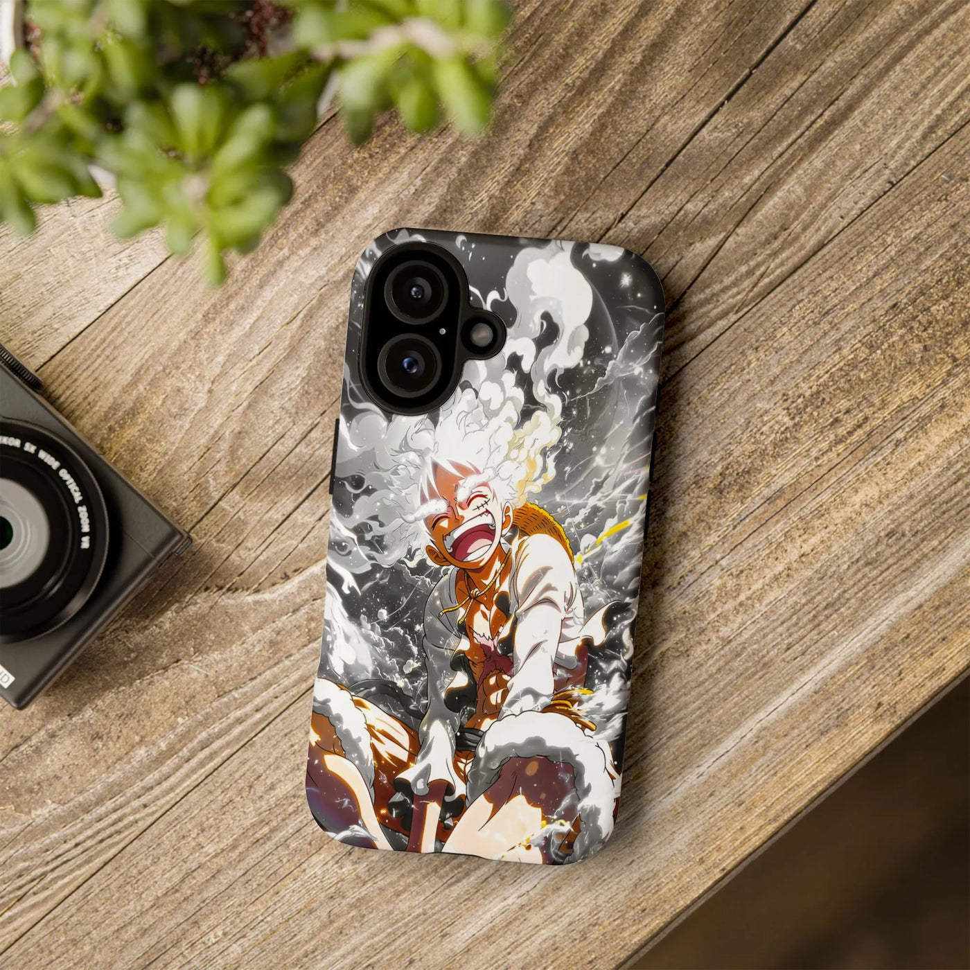 Luffy Gear 5 Phone Case | Sun God Nika Anime Design | Dual-Layer Polycarbonate Protection | Premium Manga Gift for iPhone Fan