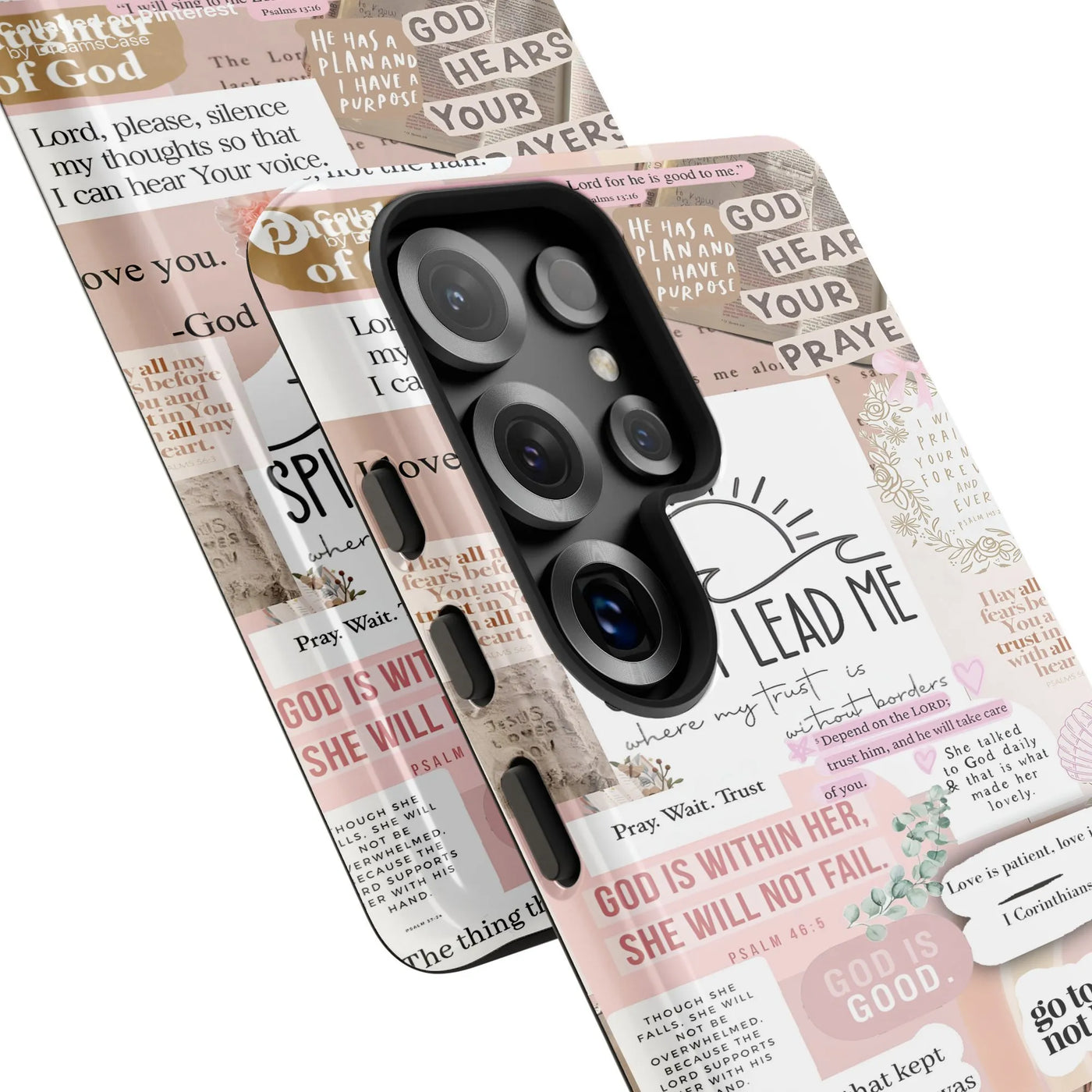 Christian Phone Case for Samsung | Bible Verse Scripture Collage | Dual-Layer Shockproof Cover | Inspirational Gift for Women
