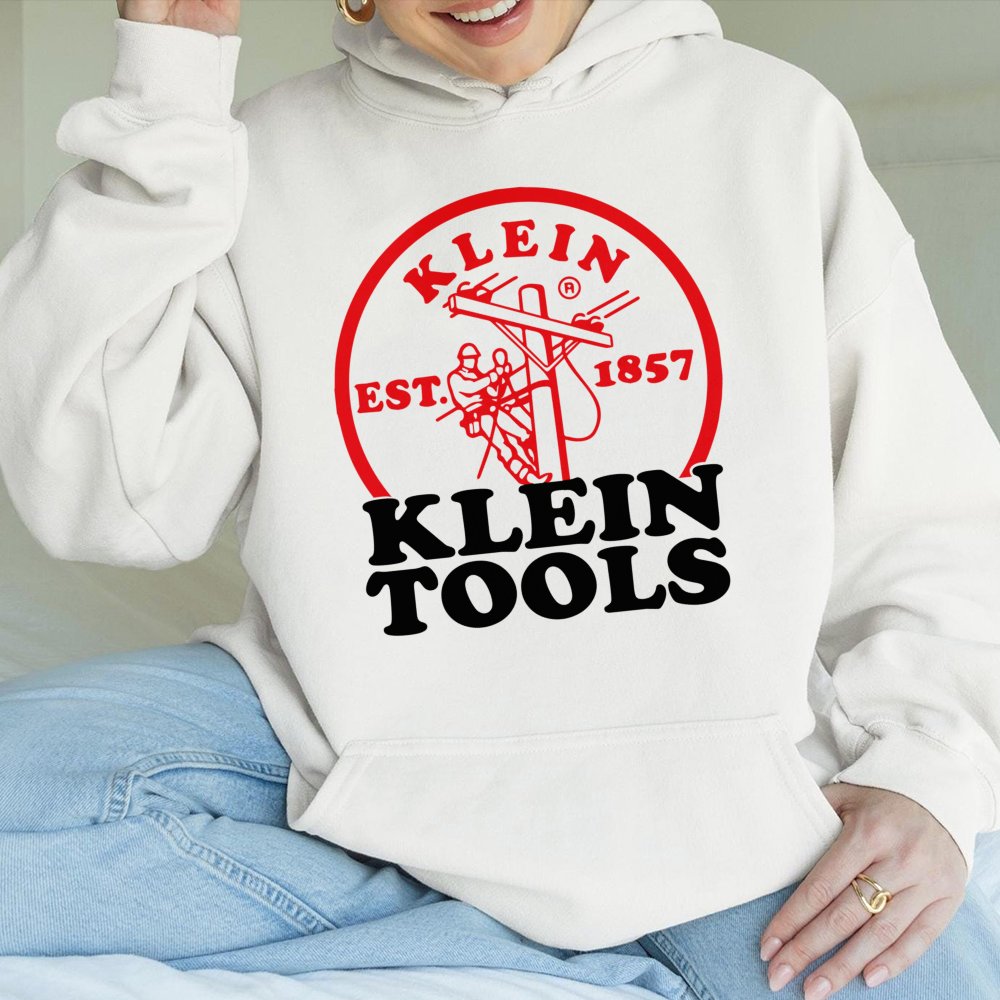 Electrician Hoodie | Klein Tools Graphic Workwear | Soft Cotton-Poly Blend | Premium Gift for Tradesmen and Linemen