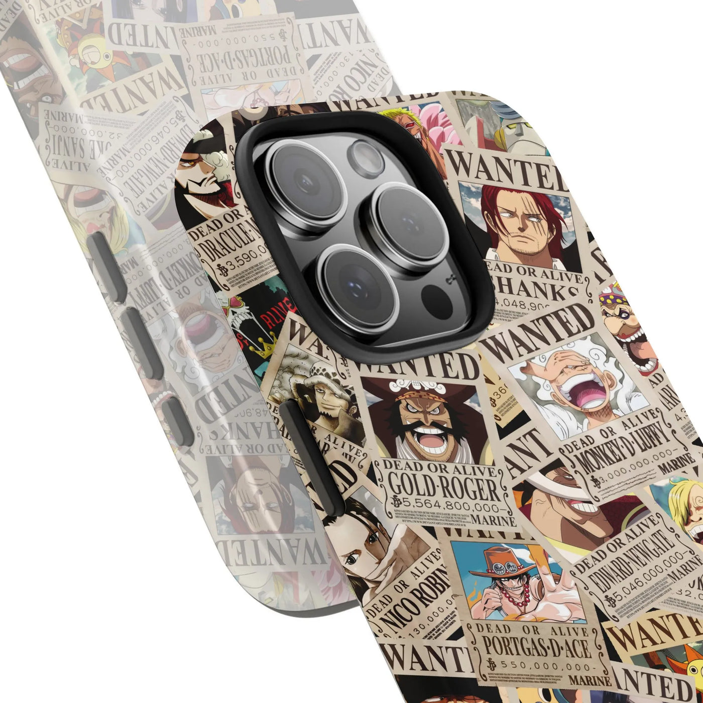 Anime Bounty Poster Phone Case | One Piece Wanted Characters Design | Premium Dual-Layer Protection | Durable Gift for Fans
