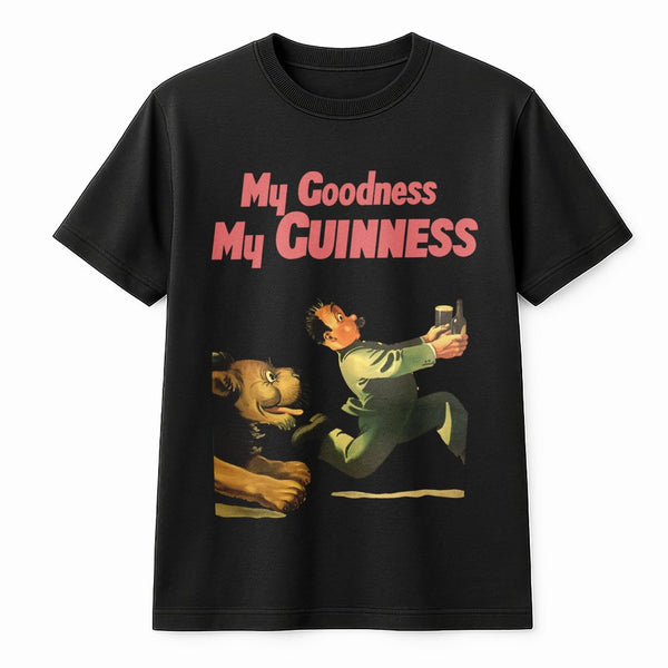 Vintage Beer T-Shirt | Classic Guinness Advertising Art | 100% Cotton Premium Tee | Retro Irish Stout Graphic Gift For Men An