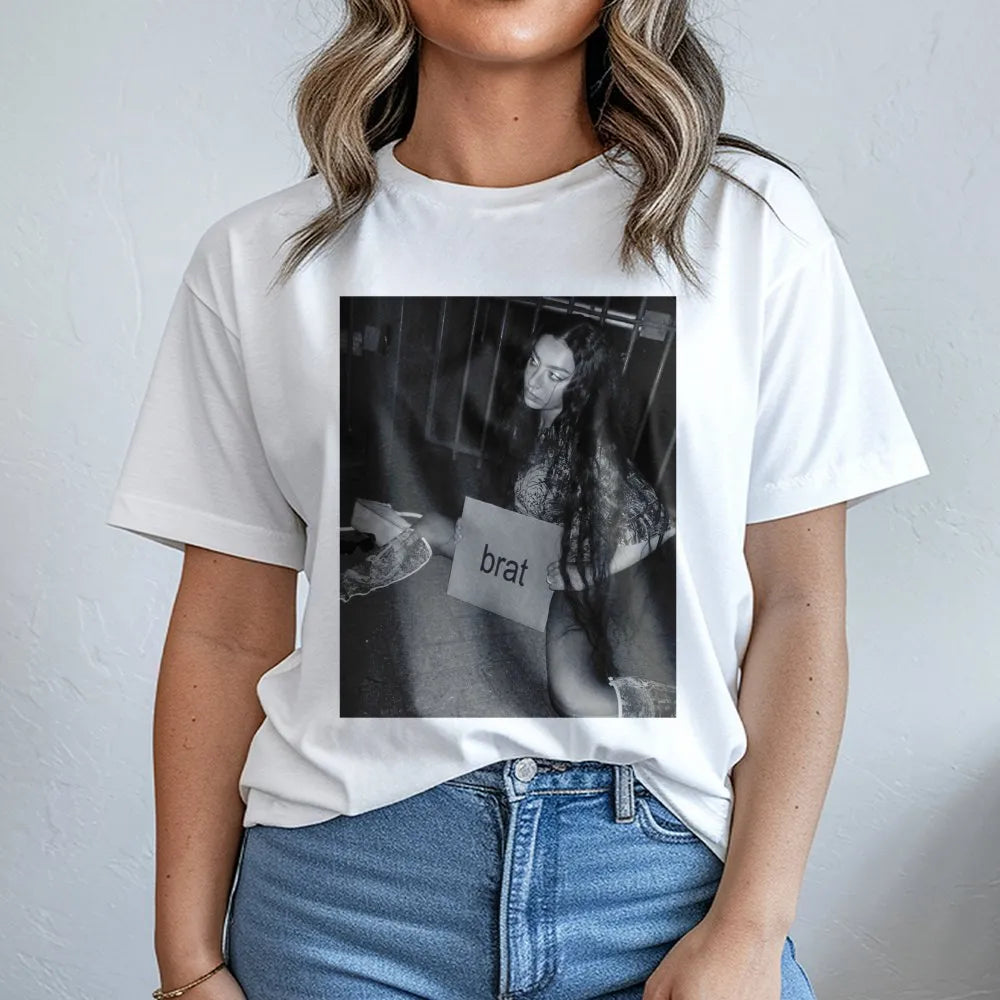 Brat Graphic T-Shirt | Retro 90s Bootleg Style Music Tee | Premium Cotton Unisex Apparel | Trendy Pop Culture Aesthetic Gift 