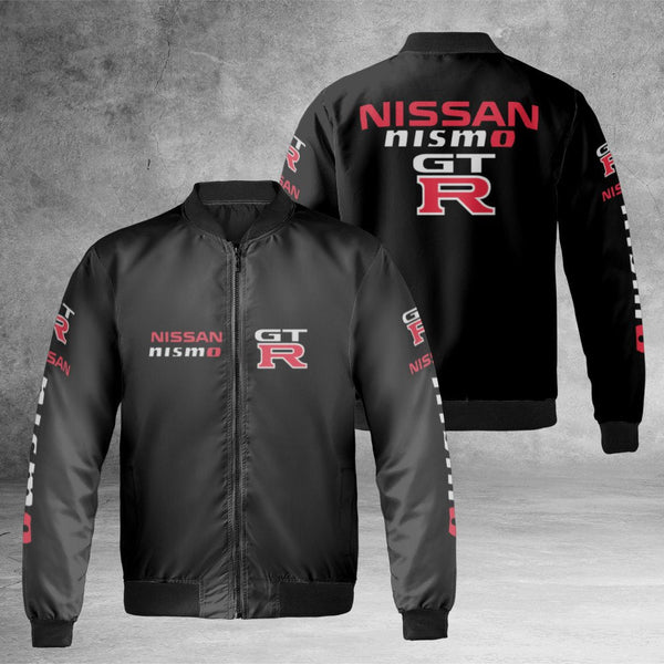 Nissan Nismo GT-R Bomber Jacket | JDM Racing Logo Streetwear Coat | Premium Nylon & Taffeta | Automotive Apparel Gift for Car
