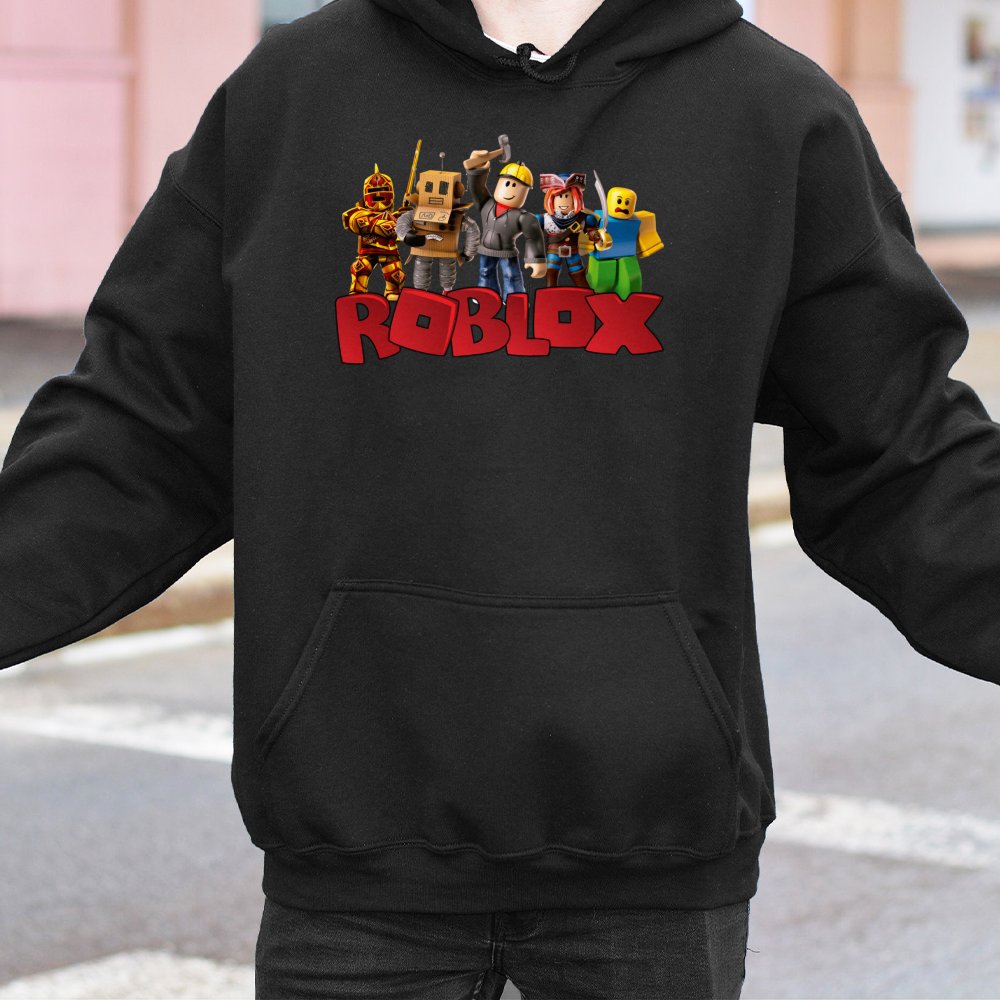 Gaming Character Hoodie | Roblox Inspired Graphic Print | Soft Cotton-Blend Fleece | Premium Birthday Gift for Kids and Gamer