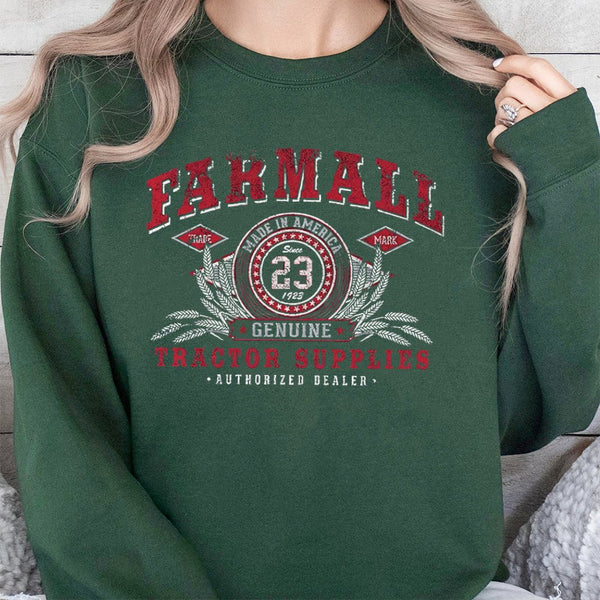 Farmall Tractor Sweatshirt | Vintage Authorized Dealer Graphic | Premium Cotton Blend | Retro Farm Equipment Gift for Farmers