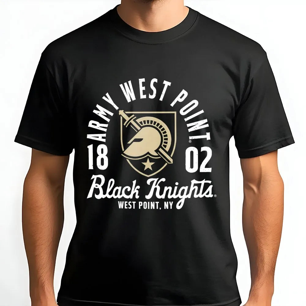 Army West Point T-Shirt | Black Knights Mascot Graphic | Premium 100% Cotton Tee | Gift for Military Academy Alumni & Fans