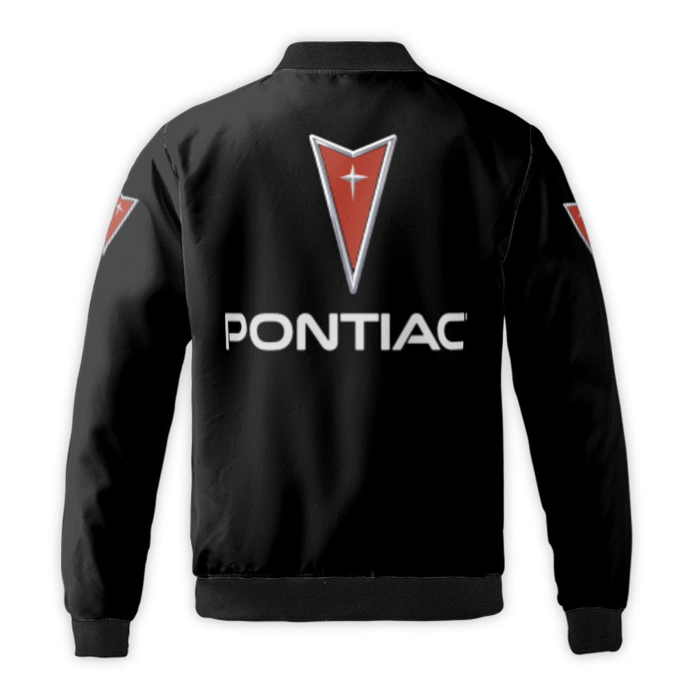 Pontiac Bomber Jacket | Classic Car Logo Emblem Design | Durable Nylon & Quilted Lining | Premium Gift for Automotive Enthusi