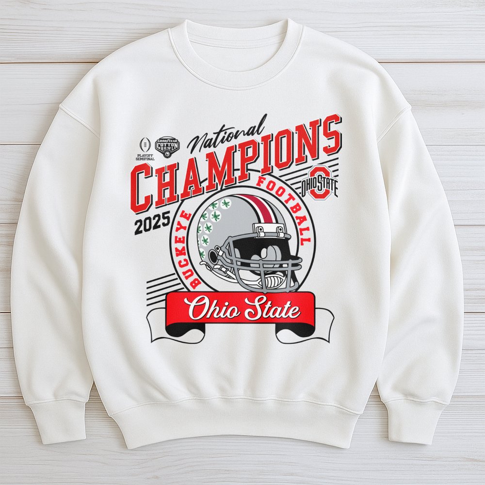 Ohio State Football Sweatshirt | 2025 National Champions Graphic | Premium Unisex Crewneck | College Sports Fan Gift