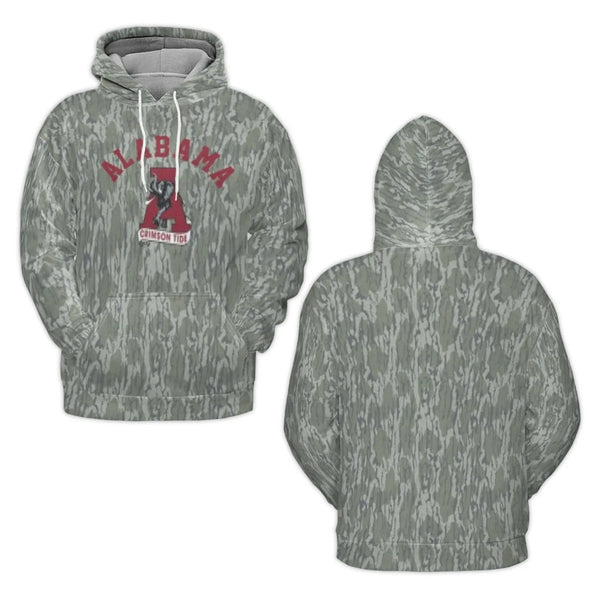 Alabama Crimson Tide Hoodie | Realtree Camouflage 3D Print | Premium Polyester Fleece | Unisex Football Fan Gift