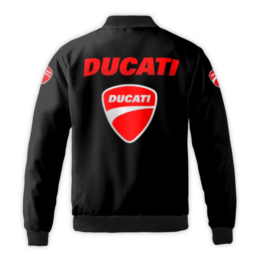 Ducati Logo Bomber Jacket | Unisex Motorcycle Sport Streetwear | Durable Nylon Windbreaker | Premium Gift for Biker Enthusias