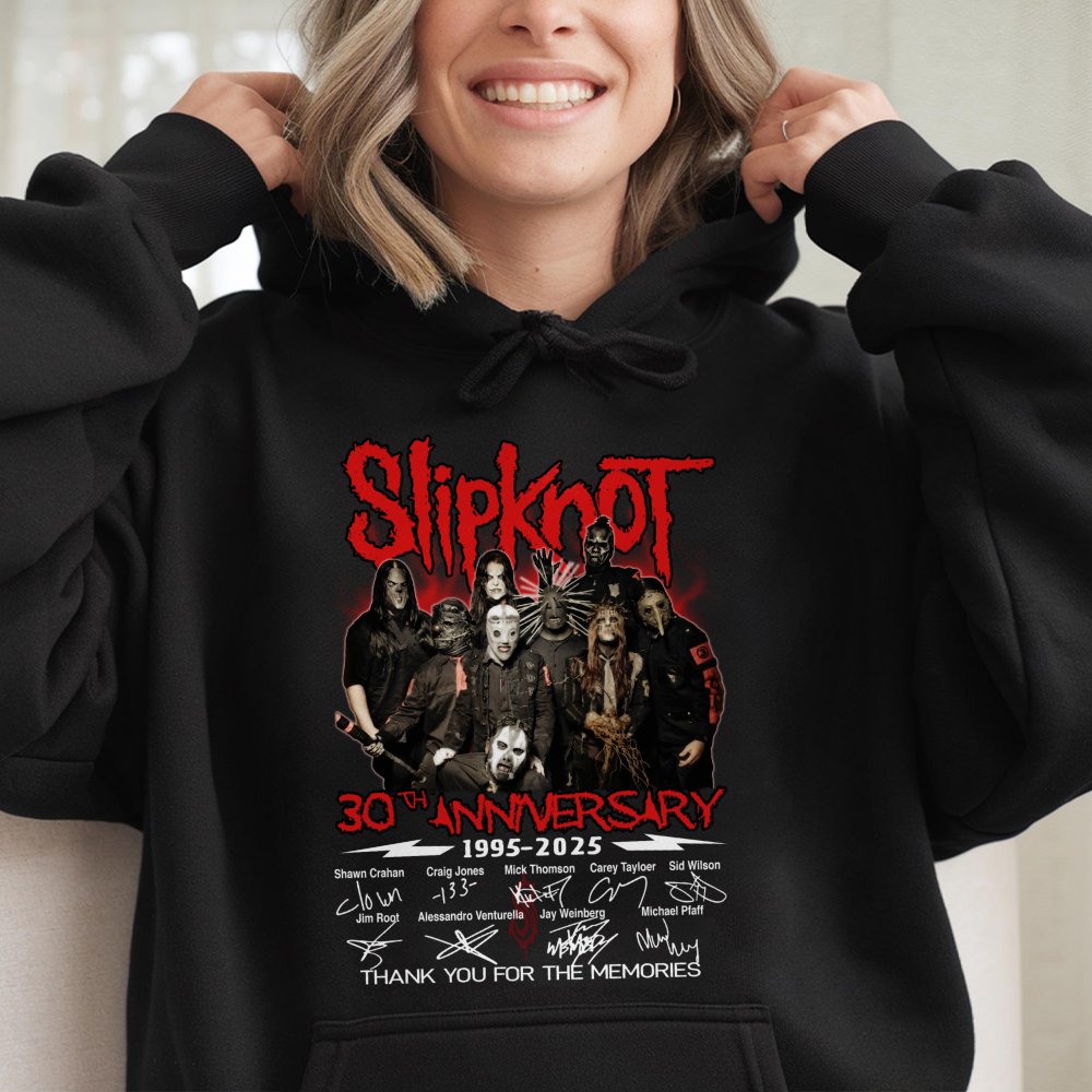 Slipknot 30th Anniversary Hoodie | 1995-2025 Graphic Band Logo Sweatshirt | Premium Cotton-Blend Apparel | Heavy Metal Music 