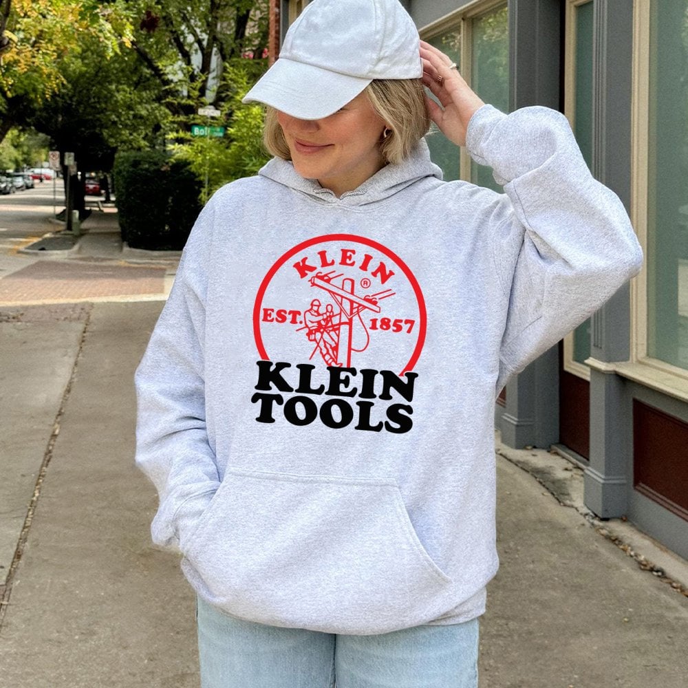 Electrician Hoodie | Klein Tools Graphic Workwear | Soft Cotton-Poly Blend | Premium Gift for Tradesmen and Linemen