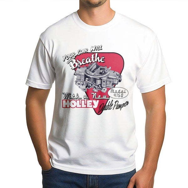 Holley 4150 Double Pumper T-Shirt | Vintage Carburetor Graphic Design | 100% Cotton Premium Tee | Hot Rod Muscle Car Gift for