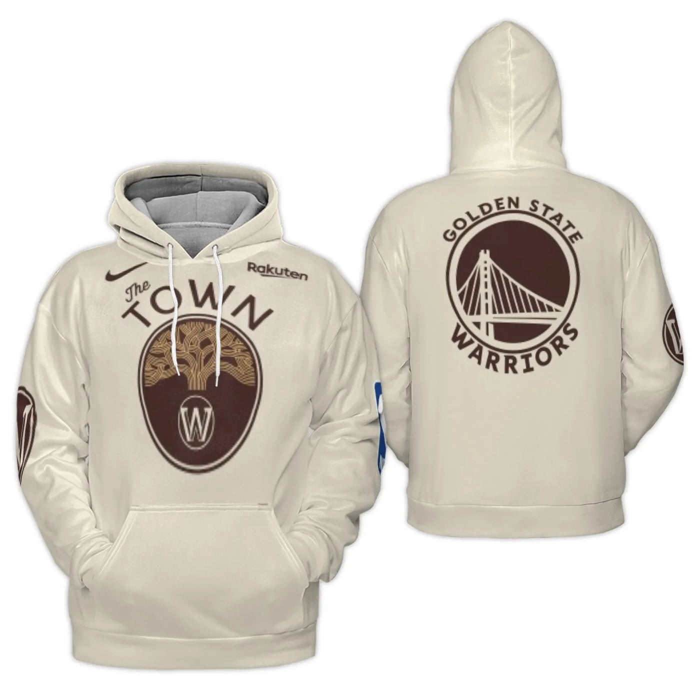 Golden State Warriors 3D Hoodie | The Town Graphic Print | Brushed Fleece Pullover | Unisex Basketball Fan Gift