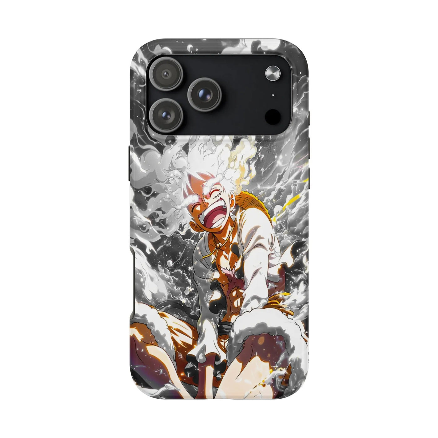 Luffy Gear 5 Phone Case | Sun God Nika Anime Design | Dual-Layer Polycarbonate Protection | Premium Manga Gift for iPhone Fan