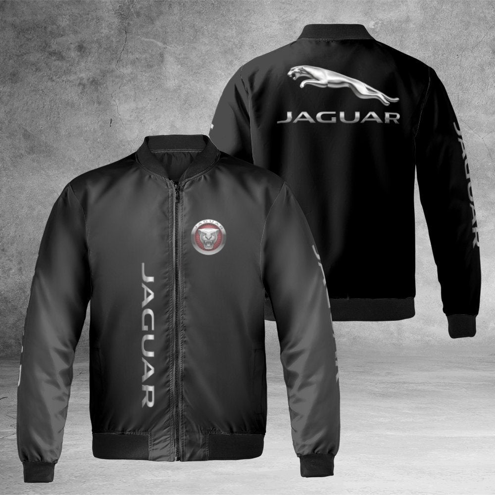 Jaguar Bomber Jacket | Luxury Motorsport Streetwear | Durable Nylon Shell | Gift For Car Enthusiasts And Drivers