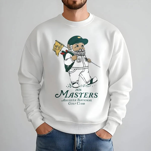 Masters Golf 2026 Sweatshirt | Augusta National Gnome Design | Premium Cotton Blend Crewneck | Gift for Golf Enthusiast and T