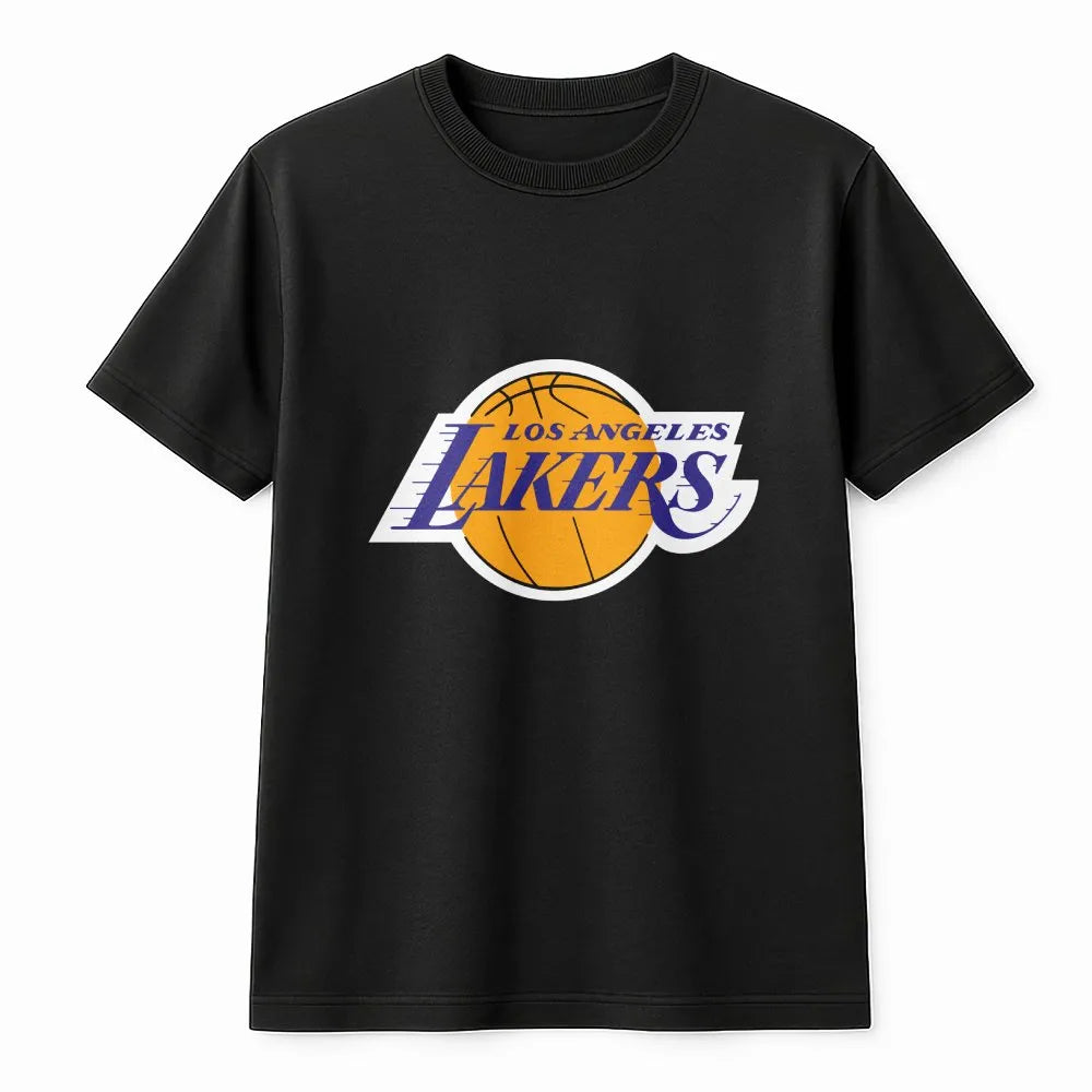 Los Angeles Lakers Basketball T-Shirt | Official Team Logo Graphic Tee | 100% Breathable Cotton | Premium NBA Fan Apparel for