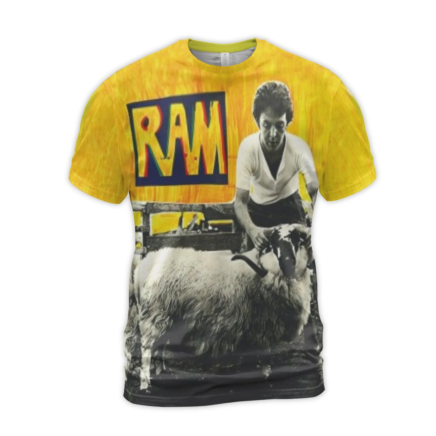 Paul McCartney Ram Album Graphic T-Shirt | All-Over 3D Print Music Art | Premium Polyester Blend | Collector's Rock Music Gif