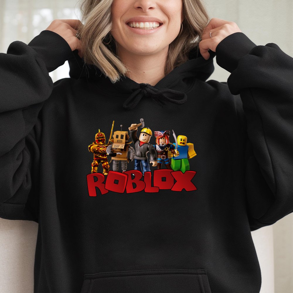 Gaming Character Hoodie | Roblox Inspired Graphic Print | Soft Cotton-Blend Fleece | Premium Birthday Gift for Kids and Gamer