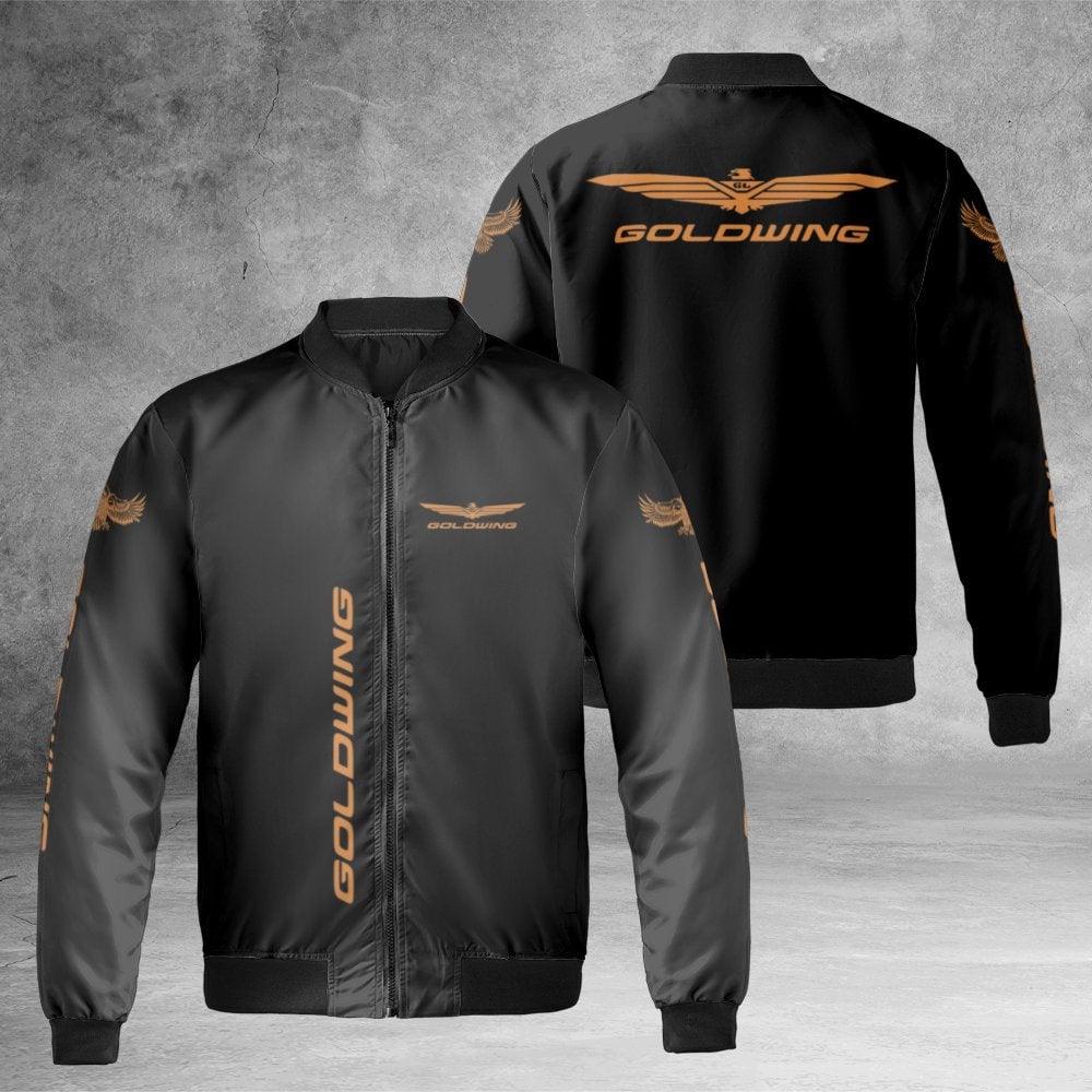 Goldwing Bomber Jacket | Motorcycle Touring Biker Graphic | Durable Nylon Windbreaker | Premium Gift for Motorcycle Riders