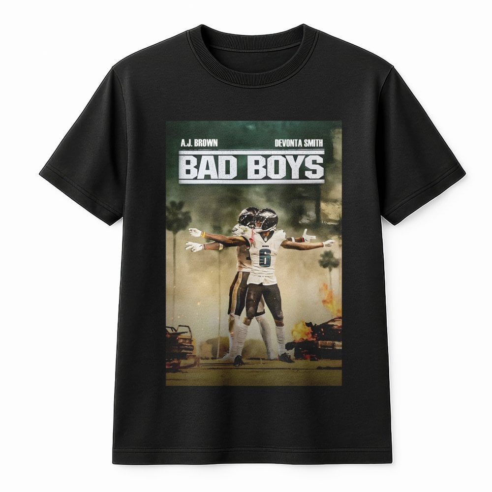AJ Brown Devonta Smith T-Shirt | Philadelphia Football Graphic Tee | 100% Cotton Premium Apparel | Eagles Fan Gift for Game D