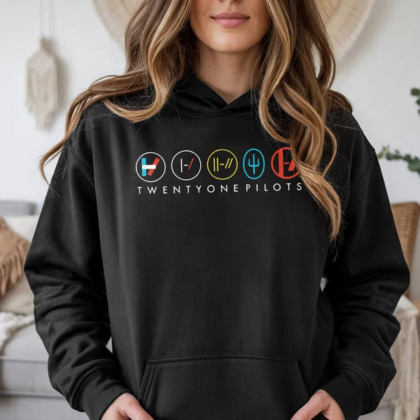 Twenty One Pilots Hoodie | Clancy Album Era Band Logo Graphic | Premium Cotton Blend | Unisex Music Fan Gift For Concert Appa