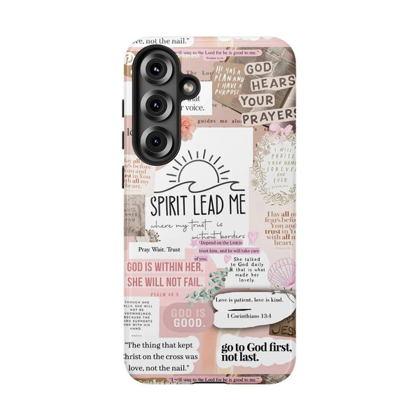 Christian Phone Case for Samsung | Bible Verse Scripture Collage | Dual-Layer Shockproof Cover | Inspirational Gift for Women