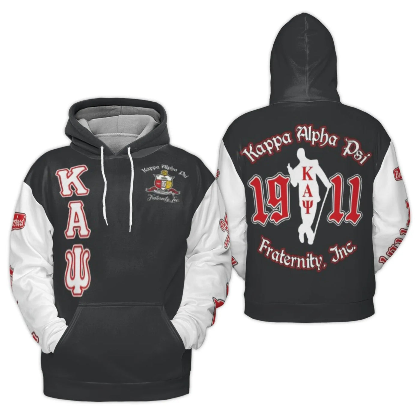 Kappa Alpha Psi Hoodie | 1911 Greek Fraternity Crest Design | Premium Polyester Fleece Pullover | Limited Edition Apparel for