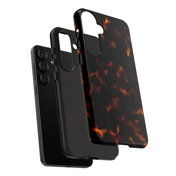 Tortoiseshell Samsung Galaxy Case | Classic Tortoise Pattern Hard Cover | Dual-Layer Polycarbonate | Premium Protective Phone