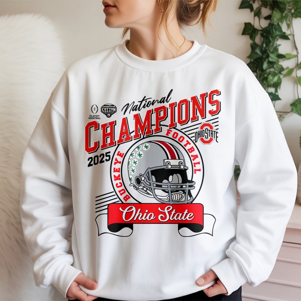 Ohio State Football Sweatshirt | 2025 National Champions Graphic | Premium Unisex Crewneck | College Sports Fan Gift