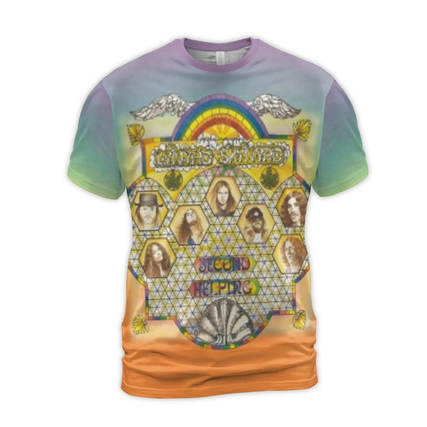 Lynyrd Skynyrd Second Helping Album T-Shirt | Classic Southern Rock Band Graphic Print | Premium Polyester Blend | Vintage St