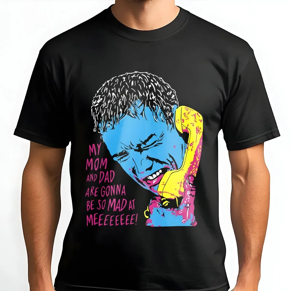 My Mom And Dad Are Gonna Be So Mad At Me T-Shirt | Retro Pop Art Graphic Tee | 100% Premium Cotton | Funny Sarcastic Quote Gi