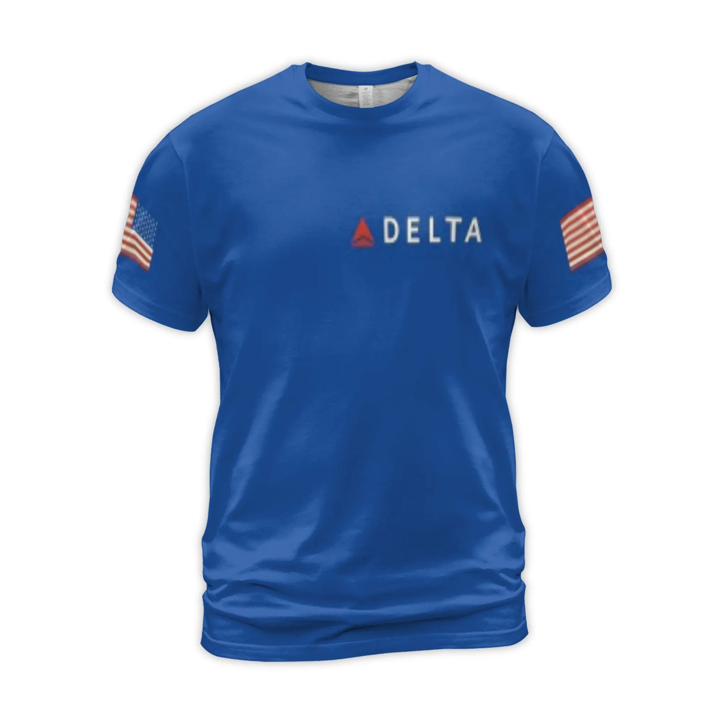 Delta Air Lines Fleet T-Shirt | 3D Graphic Airplane Print & US Flag | Premium Polyester Jersey | Aviation Enthusiast Gift