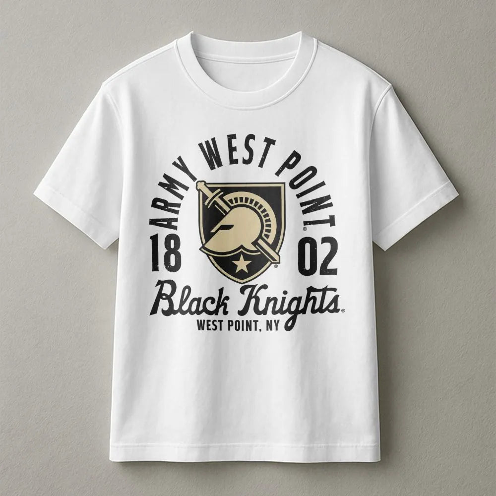 Army West Point T-Shirt | Black Knights Mascot Graphic | Premium 100% Cotton Tee | Gift for Military Academy Alumni & Fans