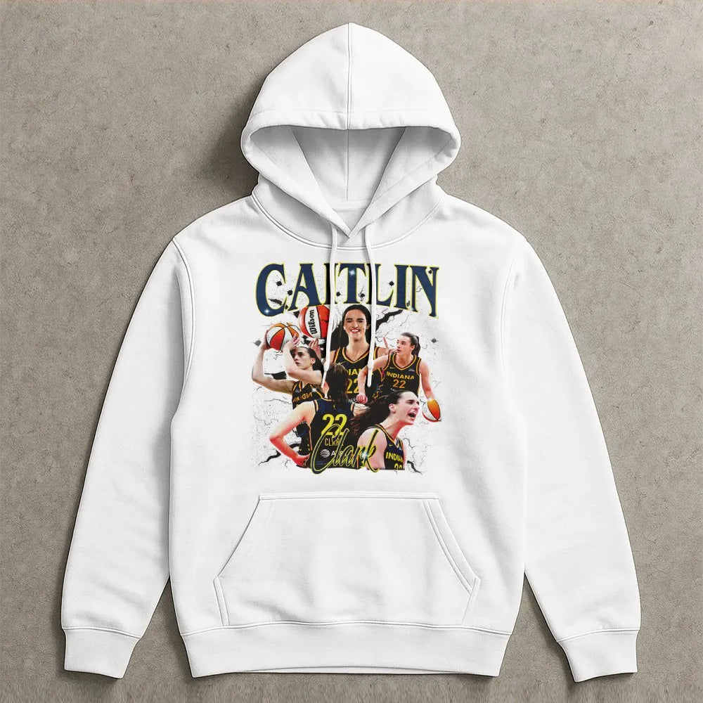Caitlin Clark WNBA Basketball Hoodie | Vintage 90s Graphic Style | Premium Cotton Blend | Gift for Indiana Fever Fans & Sport