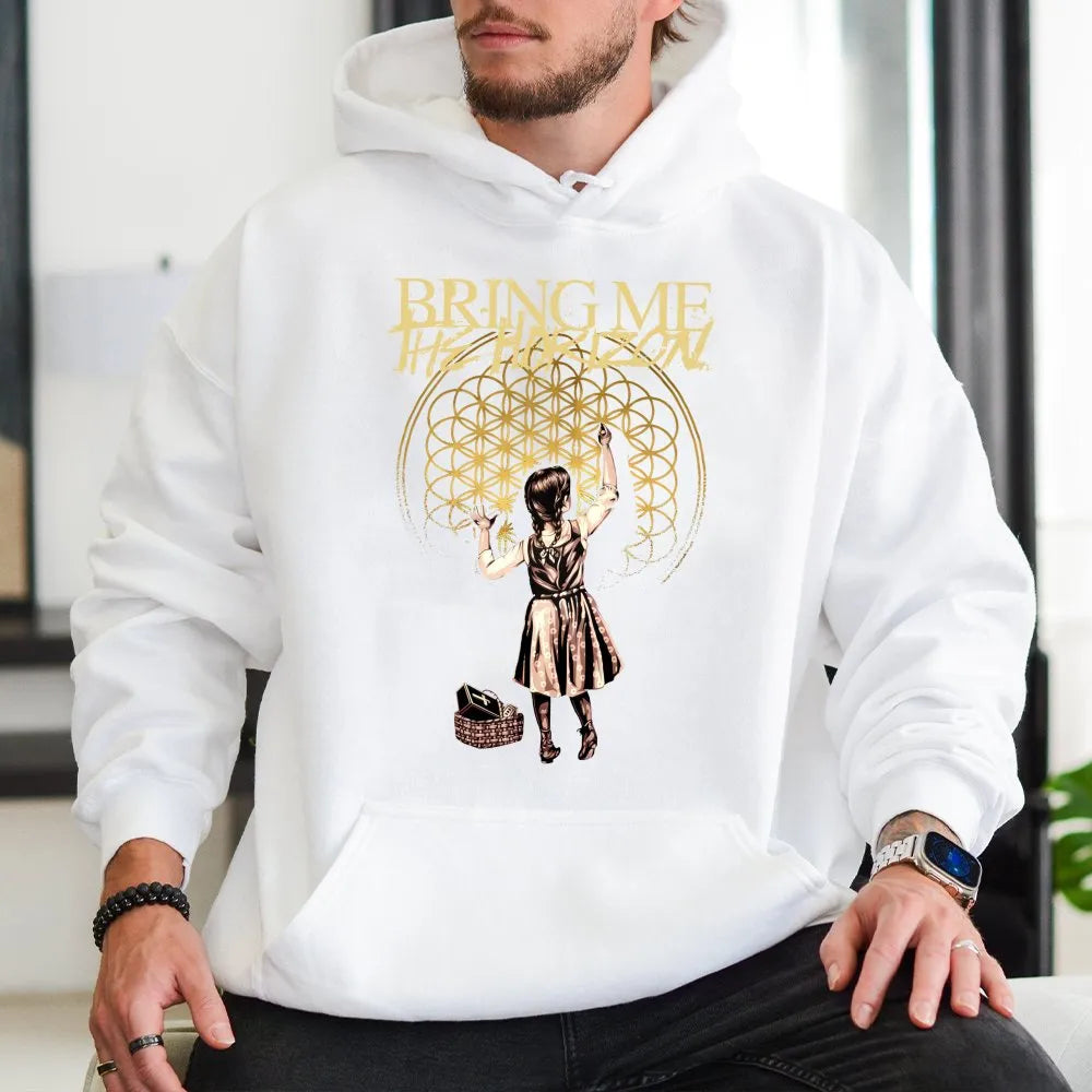 Bring Me The Horizon Hoodie | Sempiternal Flower of Life Graphic | Premium Cotton Blend | Alternative Rock Band Merch Gift fo